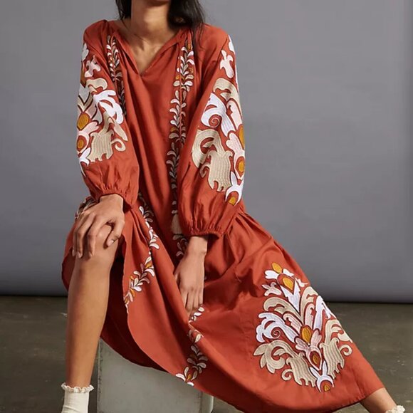 Anthropologie Justine Midi Dress - Picture 1 of 8